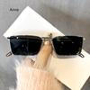 Fashion Luxury  Design Metal Rectangle Frame Sunglasses Women Men Outdoors Drive Trend Glasses Unisex Lentes De Sol UV400