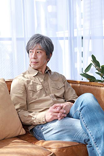 All-in-one wig for ladies, minimum short length, heat-resistant dark gray hair