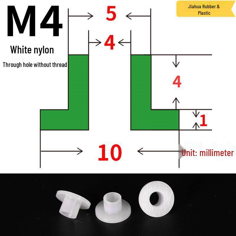 T-förmige Nylon-Dichtungsscheibe M3-M35 Gewinde Isolierabstandshalter