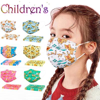 10PCS  Children's Kids Disposable Face Mask Cute Print  Facial 3Ply Masks