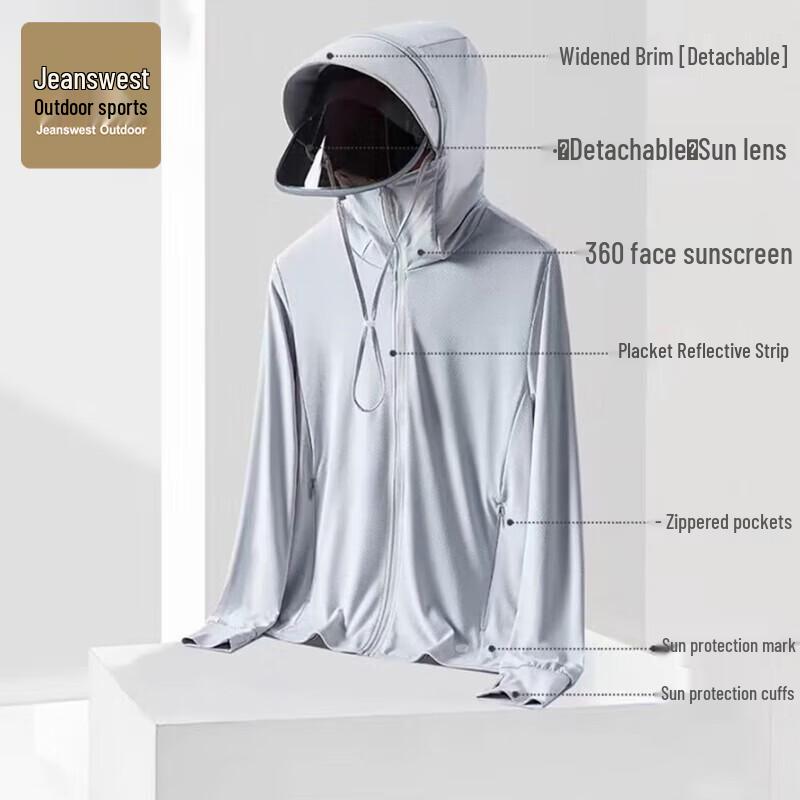 Jeanswest Outdoor Men s Sun Protection Hooded Jacket 3XL