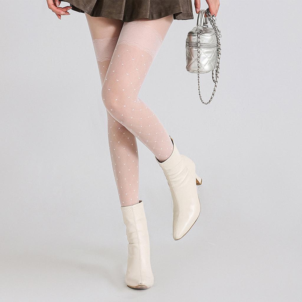 Polka dot stockings anti hook silk pantyhose ultra-thin 0d high transparency jk black silk