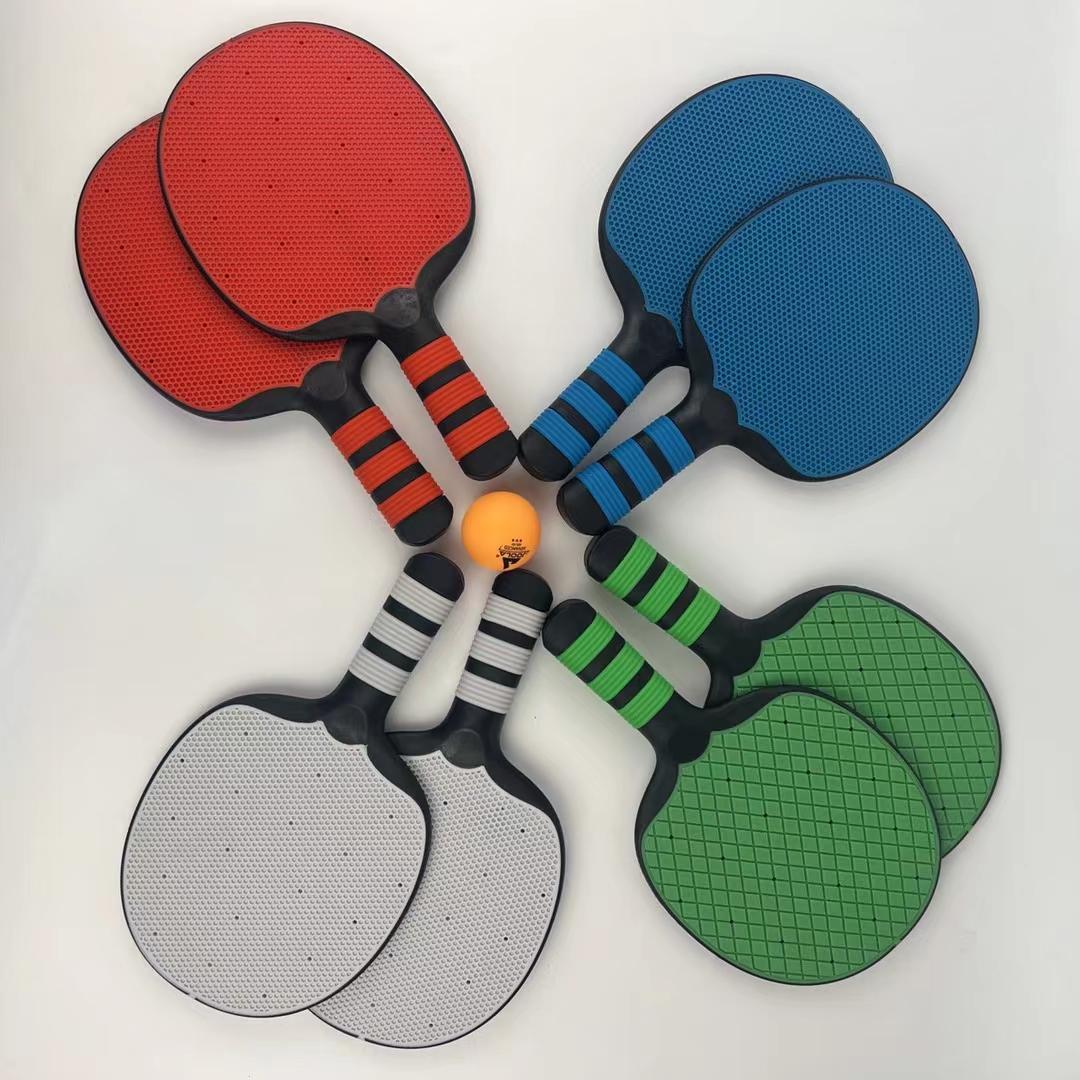 Custom Logo Printed Outdoor Quality Table Tennis Rackets One Body Plastic Table Tennis Bat красный