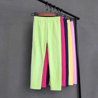 Girls' Solid Color Modal Leggings for Spring and Summer Versatile Casual Pants