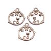 Nested Star Charms Multi Color Alloy Pendants For Double Star Themed Jewelry