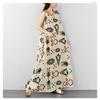 DIMANAF 2026 Women Plus Size Summer Beach Loose Lady Long Dress Vest Sleeveless Vintage Oversize Maxi Print Sundress Clothing