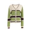 Tato Women's V-Neck Contrast Stripe Knitted Cardigan
