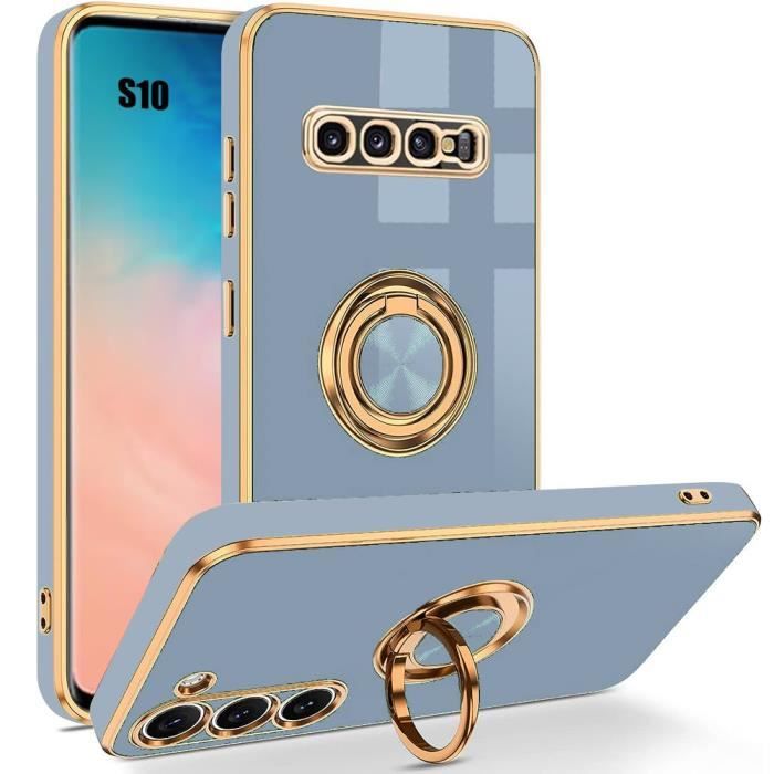 Case - Samsung - Galaxy S10 - Shockproof - Rotating Ring Stand - Blue
