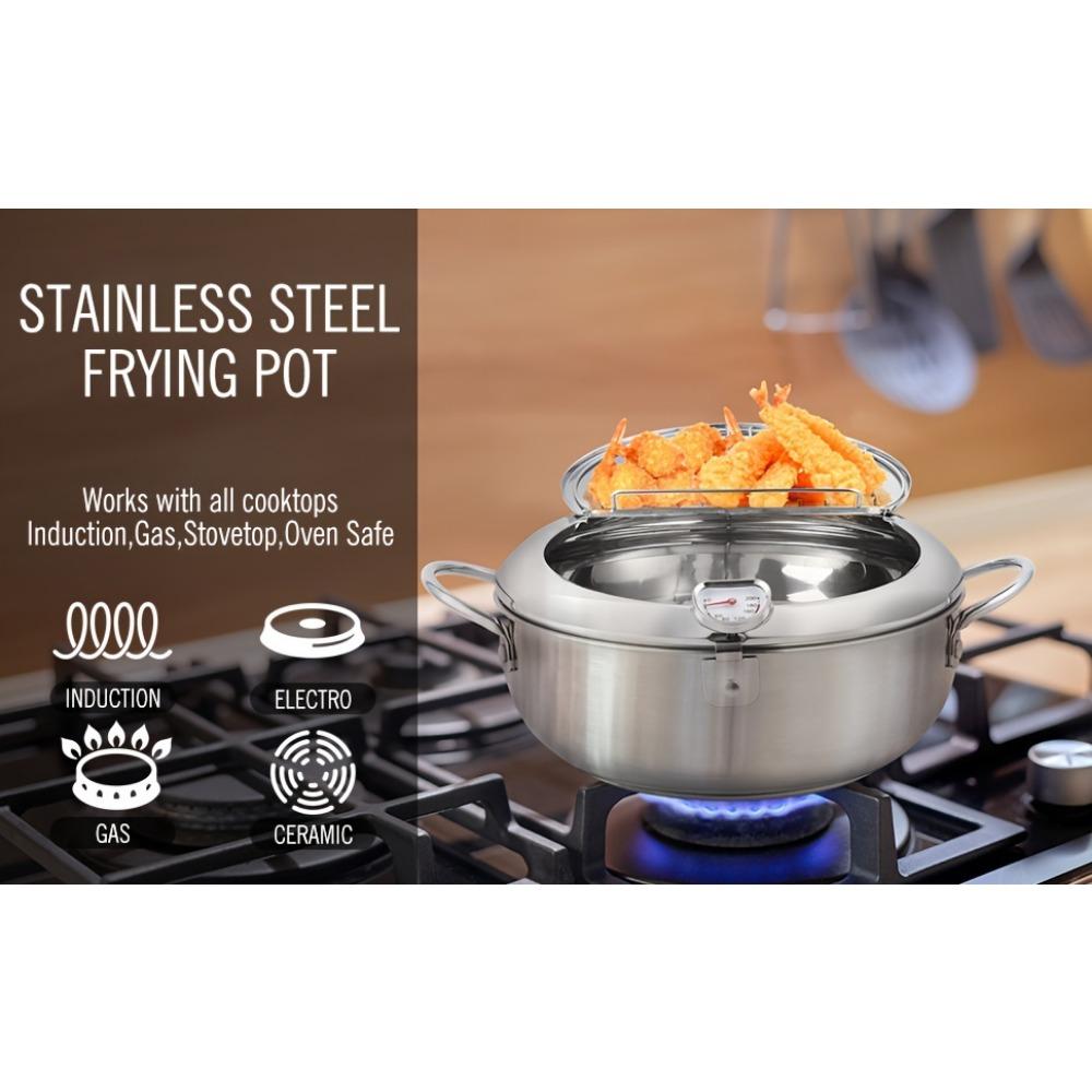 1 шт. фритюрница из нержавеющей стали с регулятором температуры и решеткой для масляного — фото 10