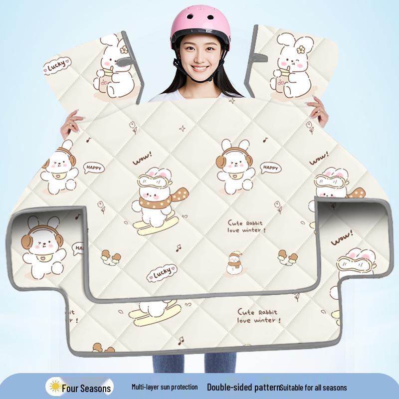 All-Season Electric Vehicle Windshield Sunshade & Motorcycle Side Panel Cover: Medium-Thick, Waterproof, Windproof