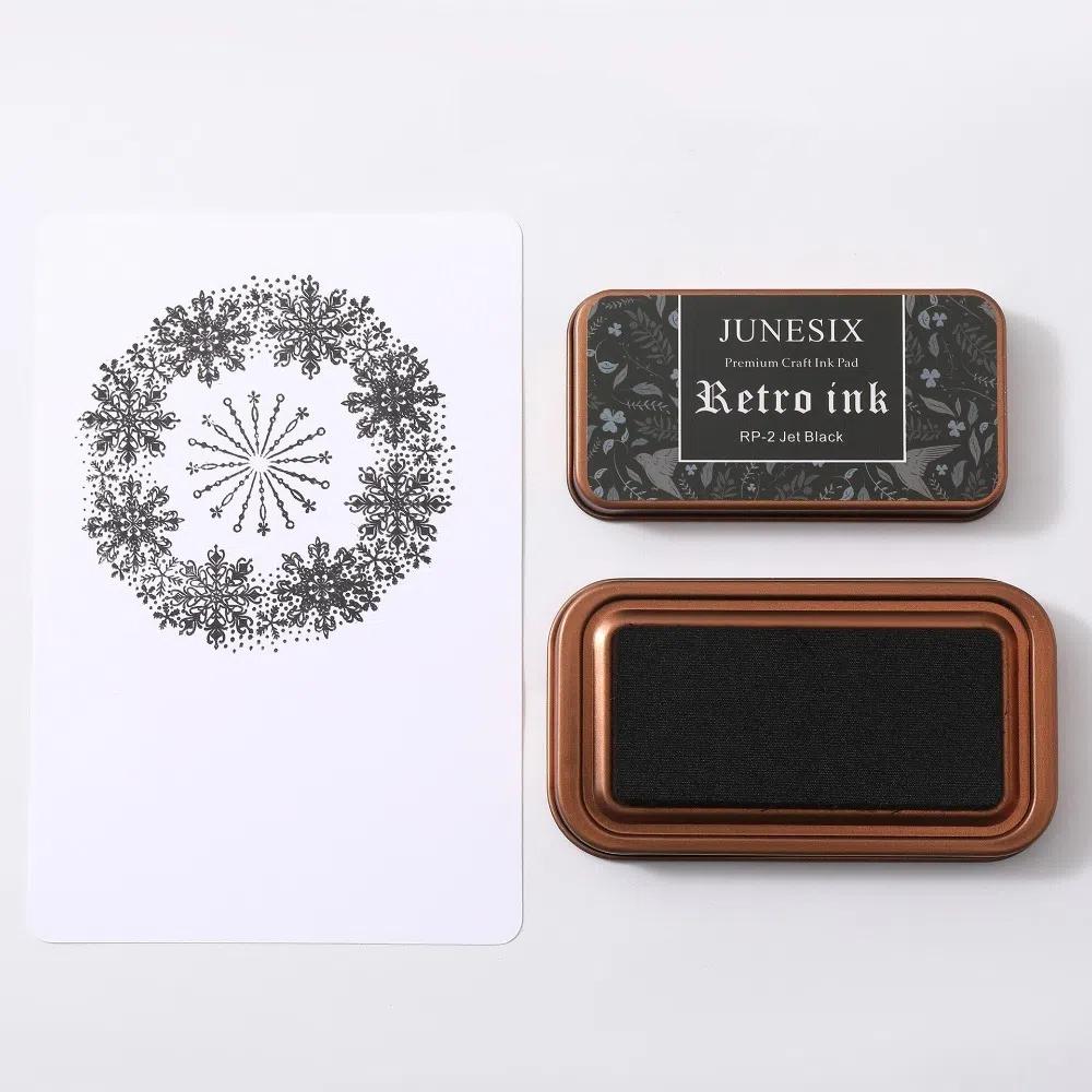 

Colorful Iron Box Seal Stamp Vintage Seal Stamp Block Creative Paper Inkpads DIY Journal Material чёрный