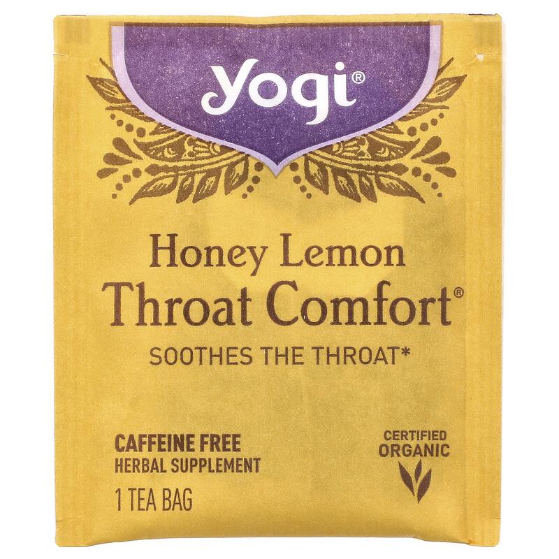 Throat Comfort®, Honey Lemon, Caffeine Free, 16 Tea Bags, 1.12 Oz (32 G)