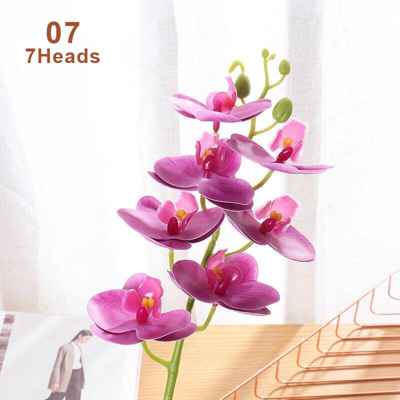 Artificial Butterfly Orchid Flower Bunch Fake Phalaenopsis Wedding Party Decor