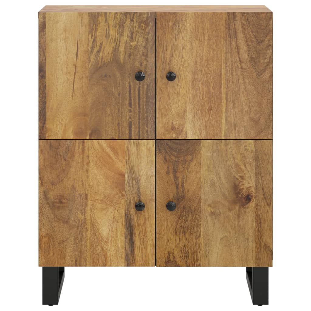 Sideboard with 4 Doors 60x33x75 Cm Solid Mango Wood