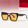 2Pcs Pack Retro Rectangle Large Frame Sunglasses Female Fashion Simple Polygon Designed Sun Glasses Uv Protection Eyewear Unisex