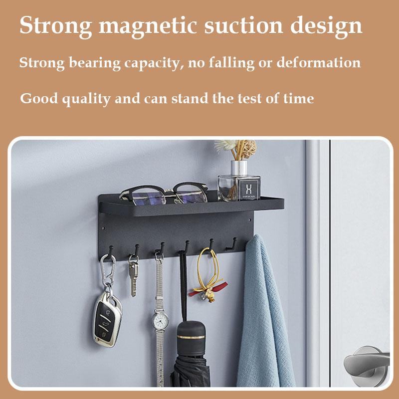 

Magnetic Fridge Shelf Kitchen Organizer Shelf Spice Storage Rack Black Iron Space Saving for Cabinet on The Side of Refrigerator белый