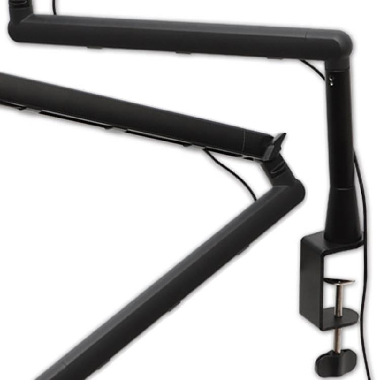 Studio Grade Aluminum Boom Mic Stand Low Height Design With Shake Proof Clamp Mount For Clear Live Streaming