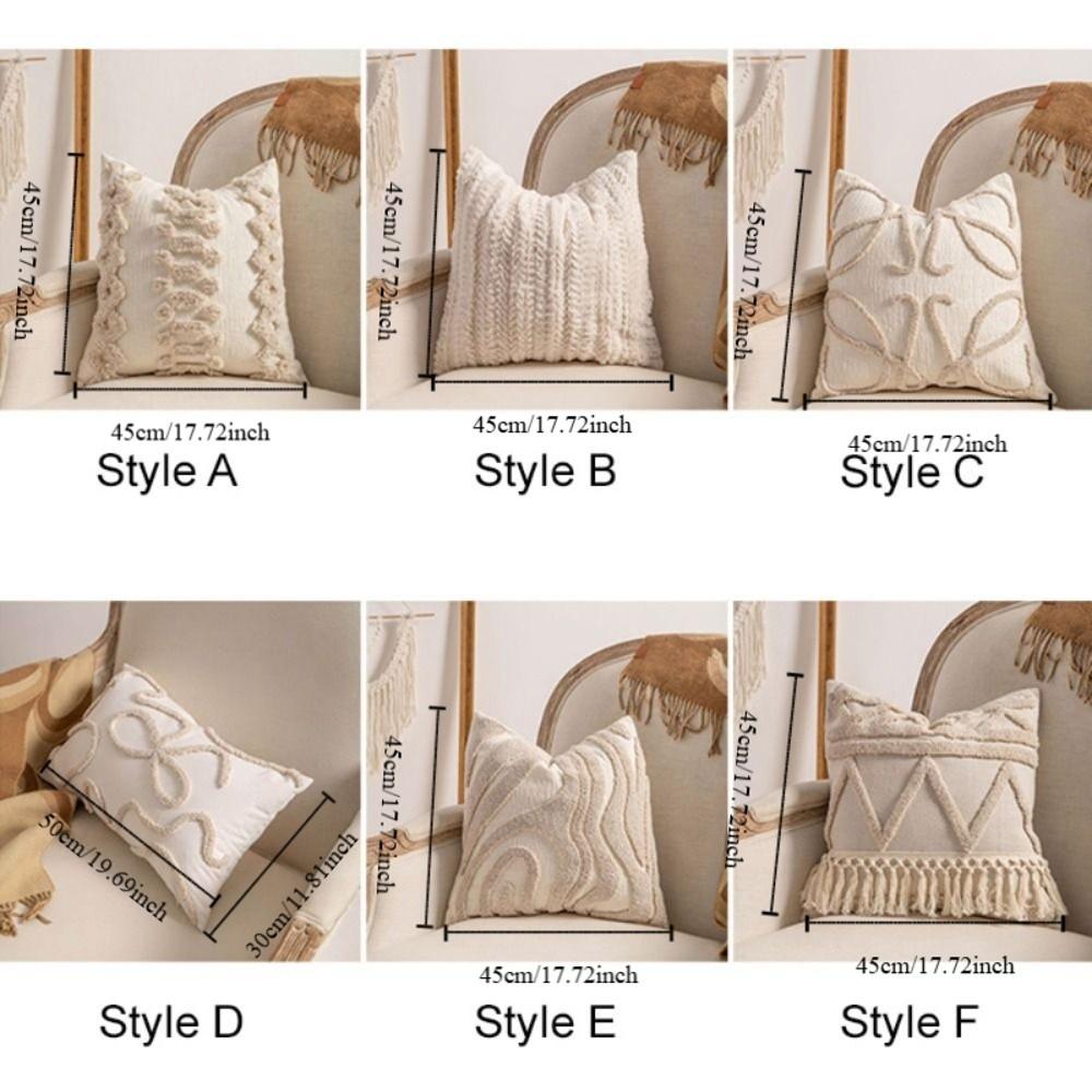 Wear-resistant Bohemian Fringe Pillow Cover Hidden Zipper Pillow Case Pillowslip  Hotel