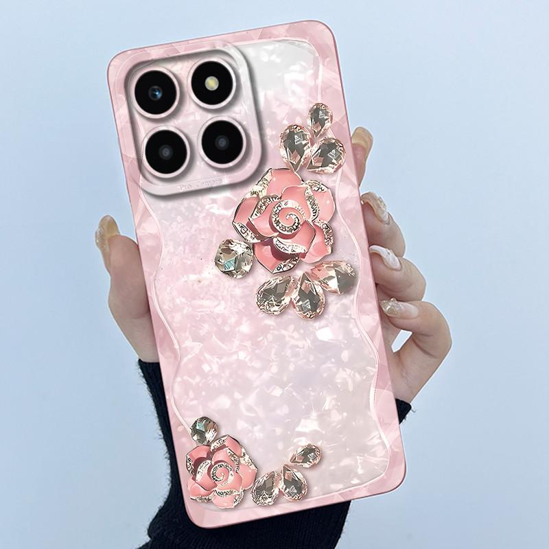 For Honor X6a X6b X6c X6 X6s Case Simplicity flower Soft Silicone Cover For HonorX6a X 6B X6 b Shell Lens Protective Phone Funda