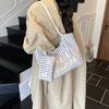 Bags Women's New Trendy Fashion Striped Class Commuter Shoulder Bag Large Capacity Tote Bag