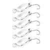 10pcs lot Fishing Lures Wobbler Baits SpoOn style Artificial Metal Baits Hook (Silver, 2.5g)