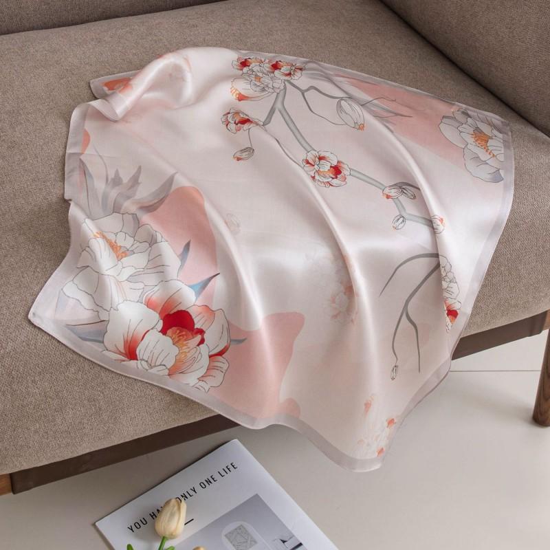 Womens Silk Scarf 53x53cm Printed Satin Neckerchief Fashion Gift Her