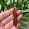 Natural Stone Pendant Raw Mineral Irregular Rectangle Quartz Pendulum Amazonite Tiger Eye Lapsi Pink Crystal Necklaces Healing