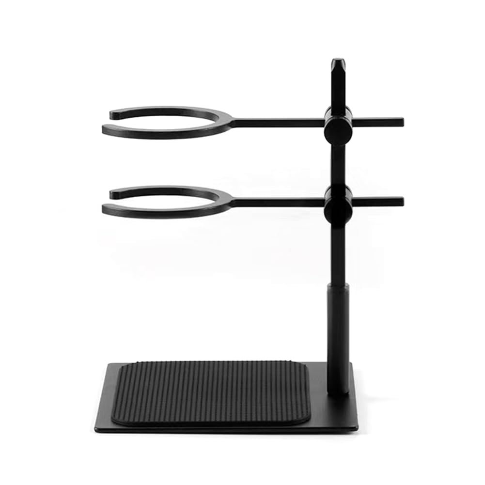 

Haskoss Adjustable Double Filter Cup Holder for Drip Coffee Makers, Aluminum Alloy Dripper Stand, Coffee Drip Brewer Rack