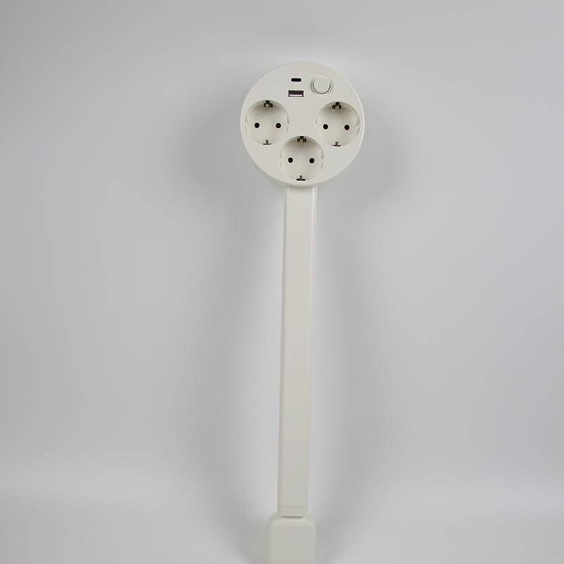 EU Electrical Outlet Extender Plug Wall Outlet Extender Extendable Wall Socket for Behind Couches Nightstands Desks