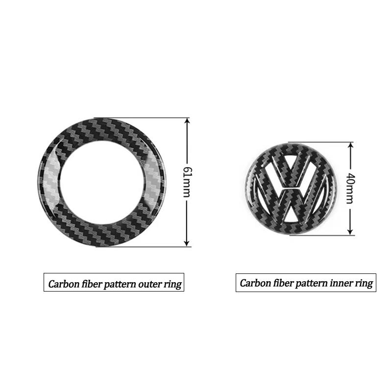 

ABS Carbon Fiber Pattern Volkswagen Steering Wheel Label Sticker Badge For Volkswagen VW RLine Golf Amarok T5 T4 Phaeton Touran