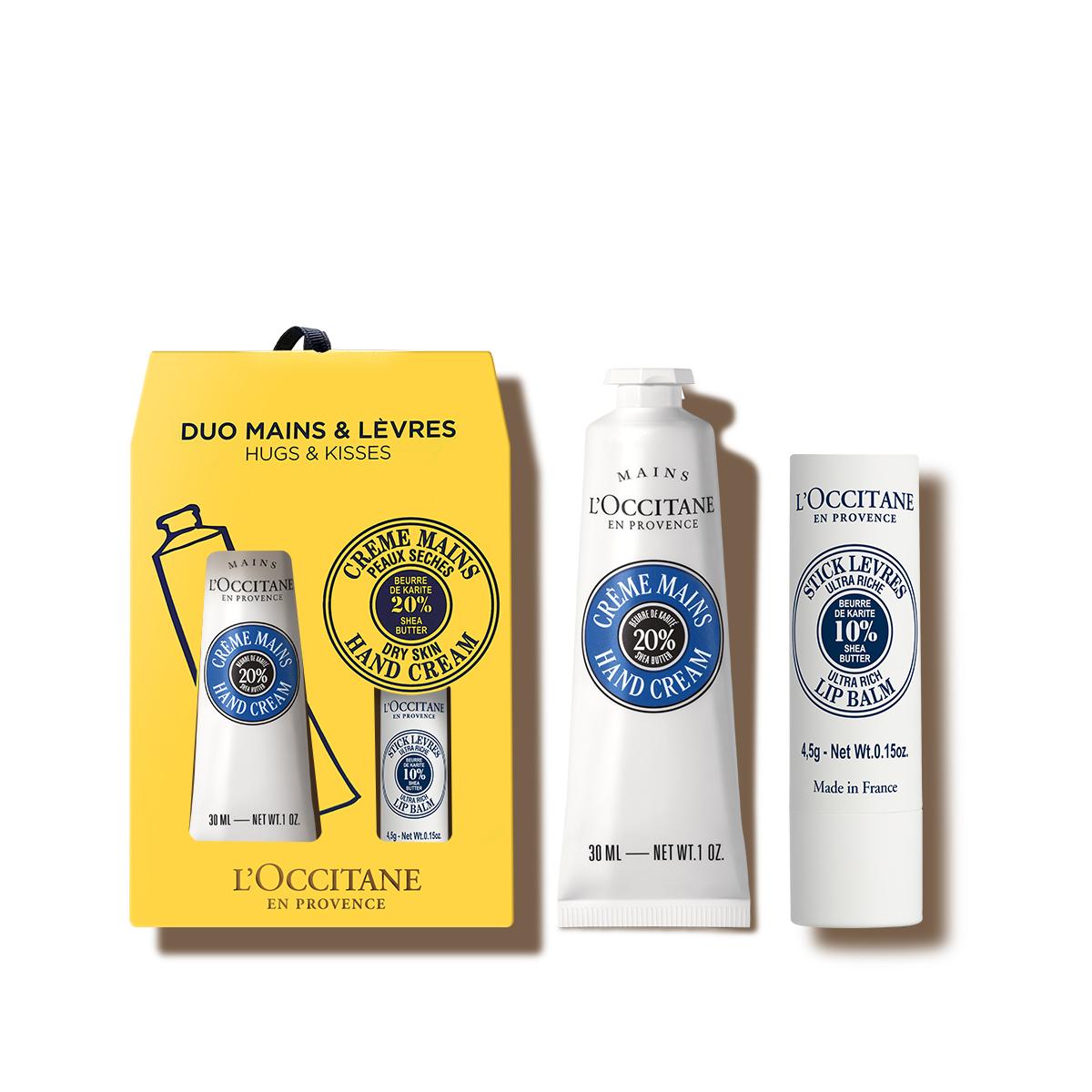 [L Occitane] Shea Butter Hand Cream & Stick Lip Balm Duo (Karite Confort)
