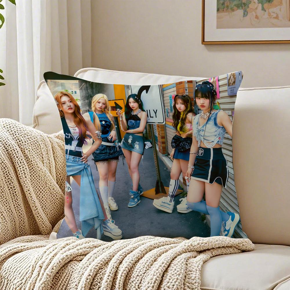 GirlGroup Kpop RRESCENE Cushion Cover Pillowcase Antidustmite living Room Sofa Decor Cushion Room