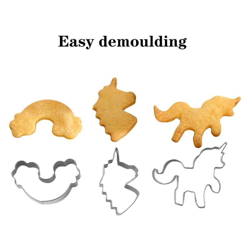 3pcs Cookie Cutters Stainless Steel Thickened Material Home Kitchen