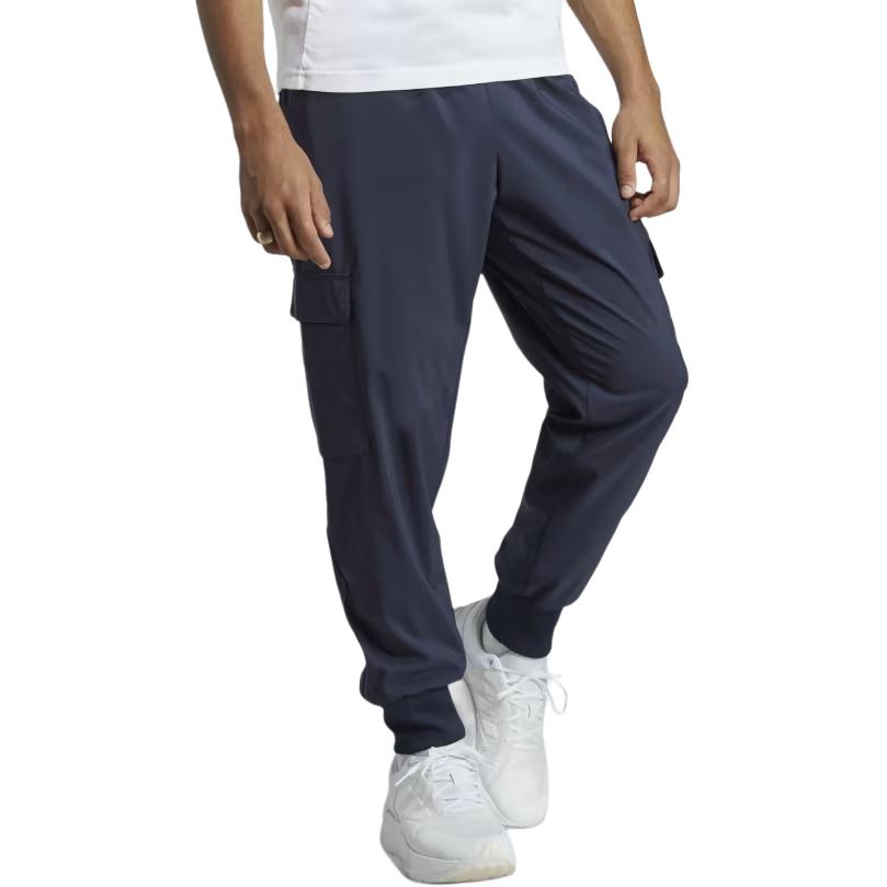 adidas Essentials M Sl C 7/8 Kalhoty Ležérní Střih Střední Pas Jednobarevné Zúžené Tkané Kalhoty Pánské Kalhoty Legend-Ink HA4349