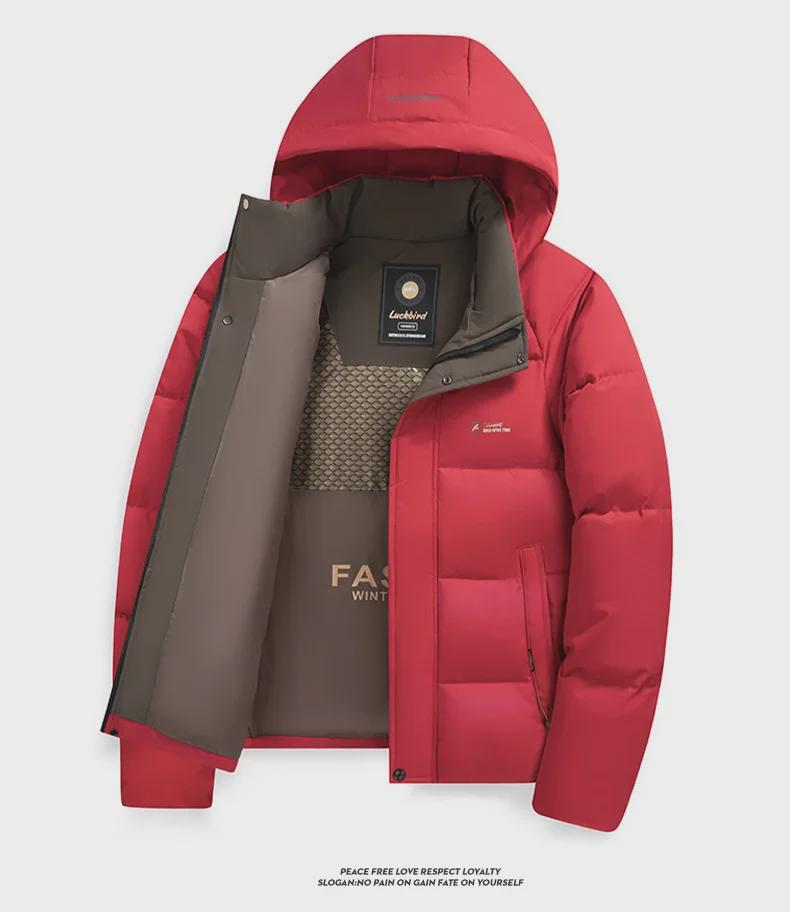 Graphene Herren-Baumwolljacke mit Kapuze – Dicker, warmer Wintermantel für junge und mittelalte Väter