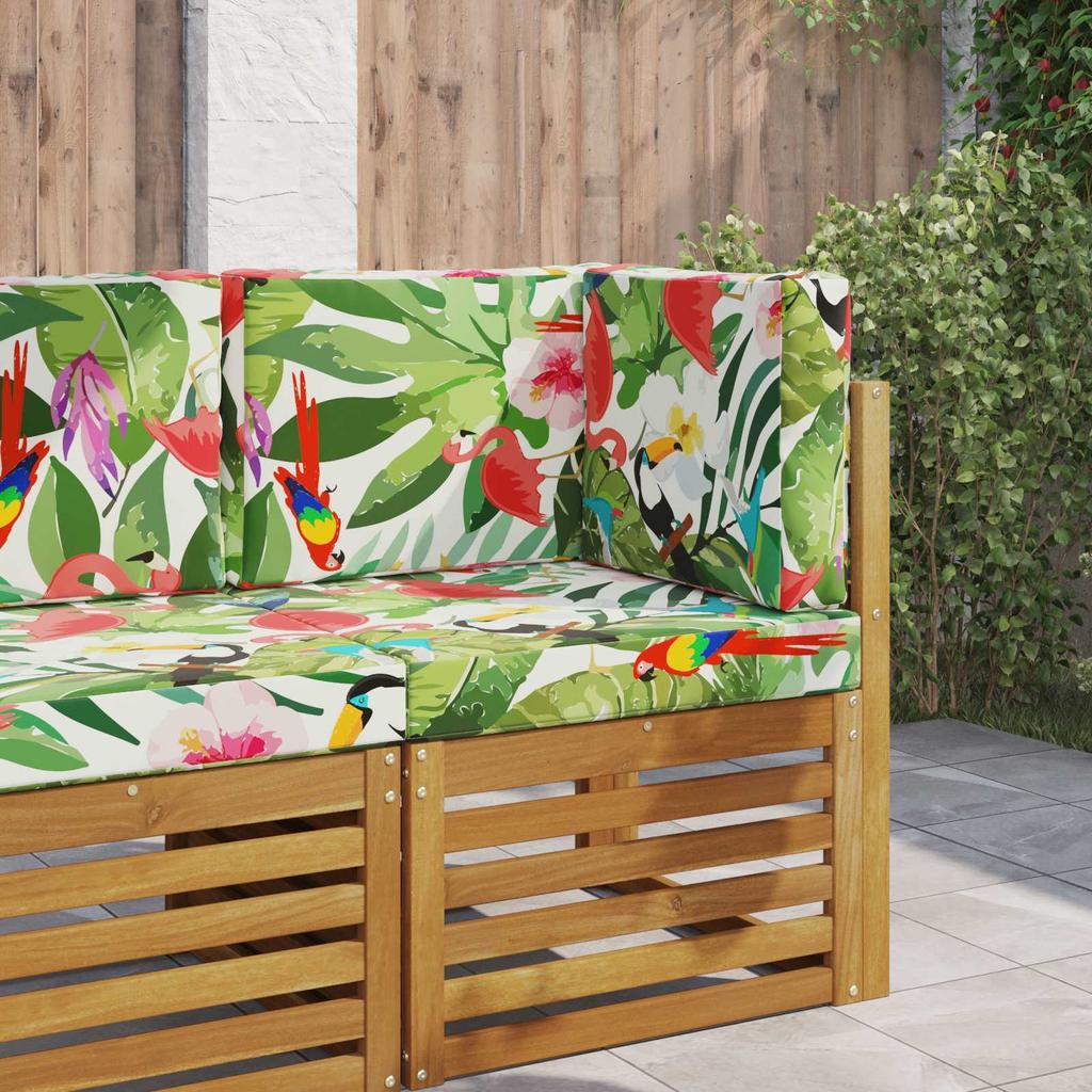 Outdoor Sofa Cushions 3 Pcs Multicolored Polyester