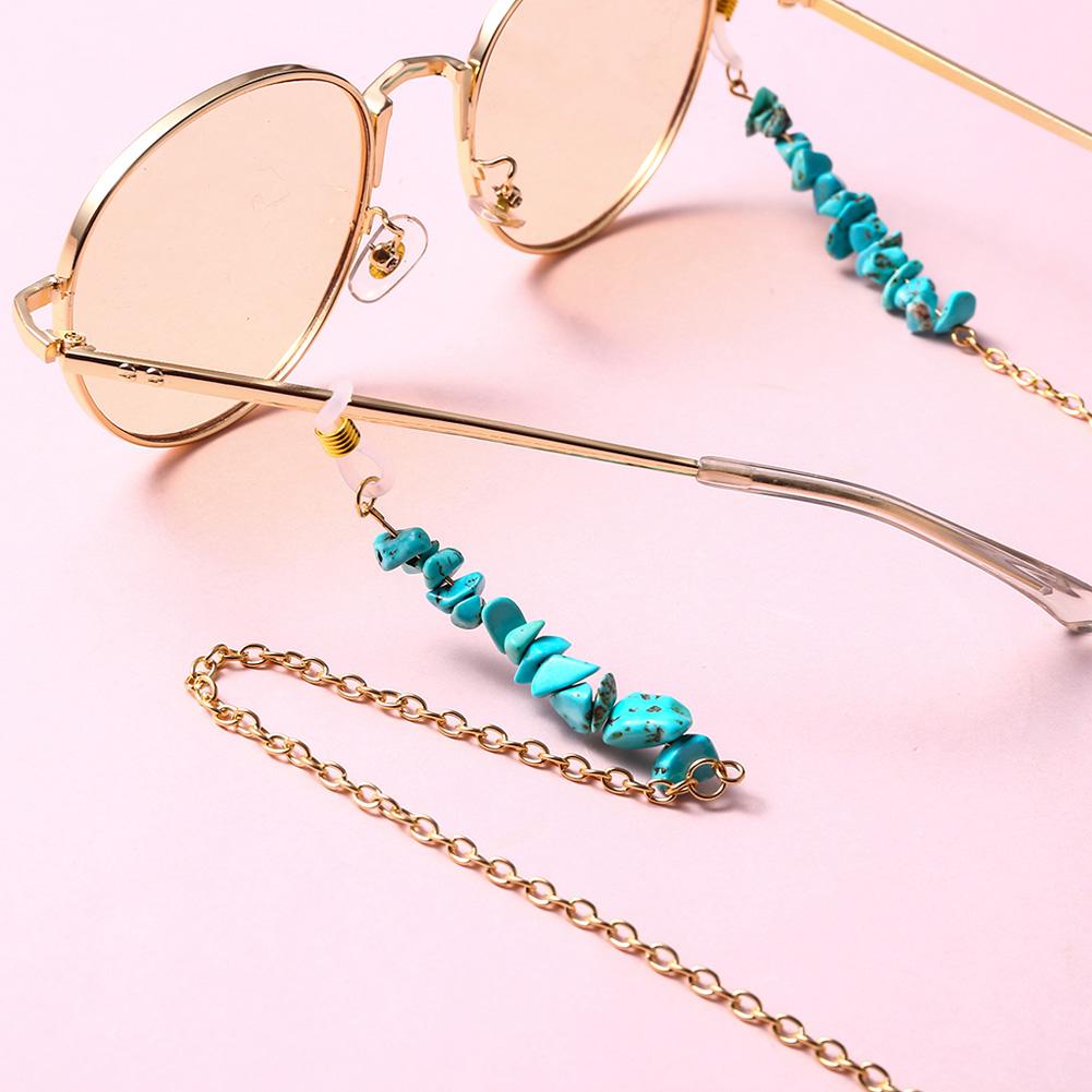 Eyeglasses Chain Retro Turquoise Vintage Metal Non-slip Glasses Chain