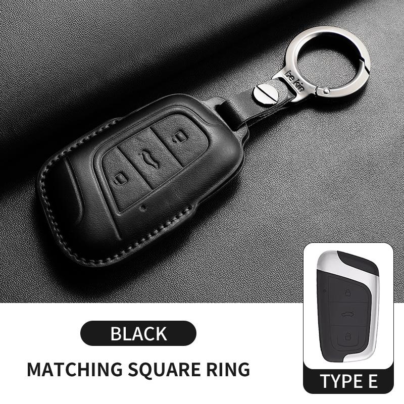 Leder-Schlüsseletui für Chery EQ1 Little Ant Auto-Fernbedienung, Smart-Schlüsselanhänger, dekorativer Schutz, Zubehör