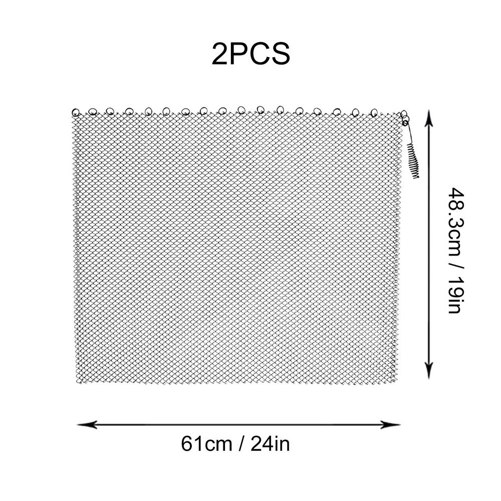 2er-Pack Kamin-Netzvorhang, Schwerlast-Funkenschutzpaneel für Kamin- und Feuerstellen-Schutz
