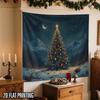 Blue Sky And Snow Wall Hanging Tapestry  Christmas Tree Wall Hanging Tree Wall Hanging Gorgeous Christmas Tree Fireplace Gifts