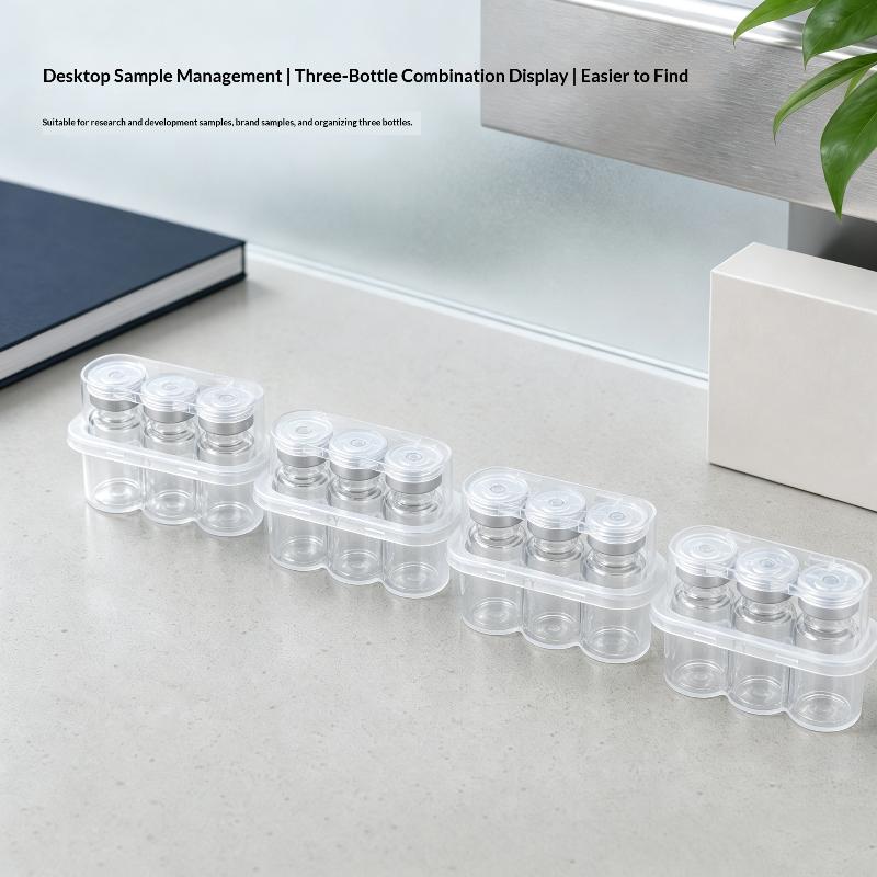 1/5/10Pcs Mini Transparent Peptide Storage Case Vial Stackable Refrigerator Storage Box 3Ml Vial Storage Case For Lab & Home Use