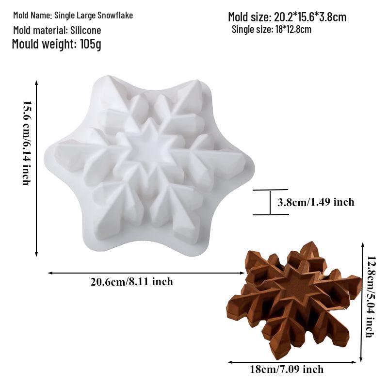 Shenhong Christmas Silicone Mold: 6-Cavity Tree & Santa Decorations for Mousse Cake and Chocolate Baking