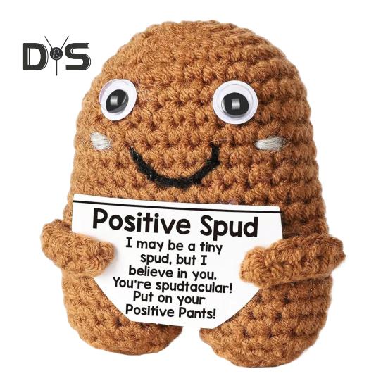 

Позитивная вязаная крючком кукла Мини Вдохновляющая ручная работа Животное Эмоциональная Поддержка Вязание крючком Друг с Поощрительной Открыткой Подарок для Женщин Подруг M