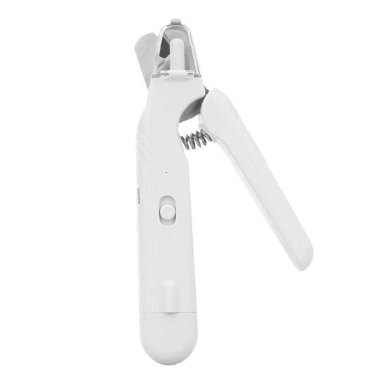 Pet Nail Trimmer with LED Light Rechargeable 2-in-1 Nail Clipper Grinder Safe Cat Nail Trimmer