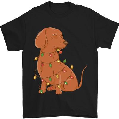 Ein lustiges Dackel Weihnachtsbaum 100% Baumwoll-T-Shirt