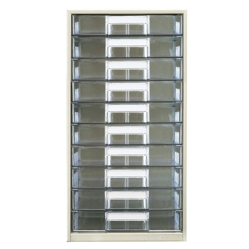 KOKUYO Brief Transparent A4 10 Fächer, Schublade, Vertikal, Etagen, LC-G10M