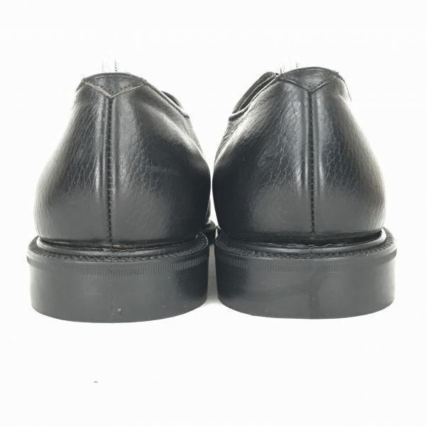 Vintage KING-SIZE SCHUHE Vollleder Narbenleder U-Spitze Dienstschuhe Größe 8D 25.5-26.0 Schwarz(GEBRAUCHT)