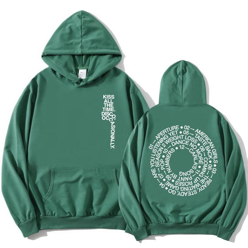 HarryStyles KISS ALL THE TIME. DISCO, OCCASIONALLY. Hoodies Album Graphic Print Sweatshirts Women Clothing Fleece Hoodie