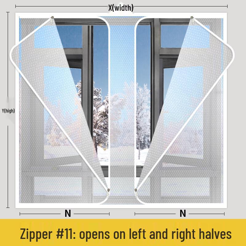 Windproof Winter Window Insulation Film: Cold Protection, Anti-Freeze Plastic Curtain for Balcony
