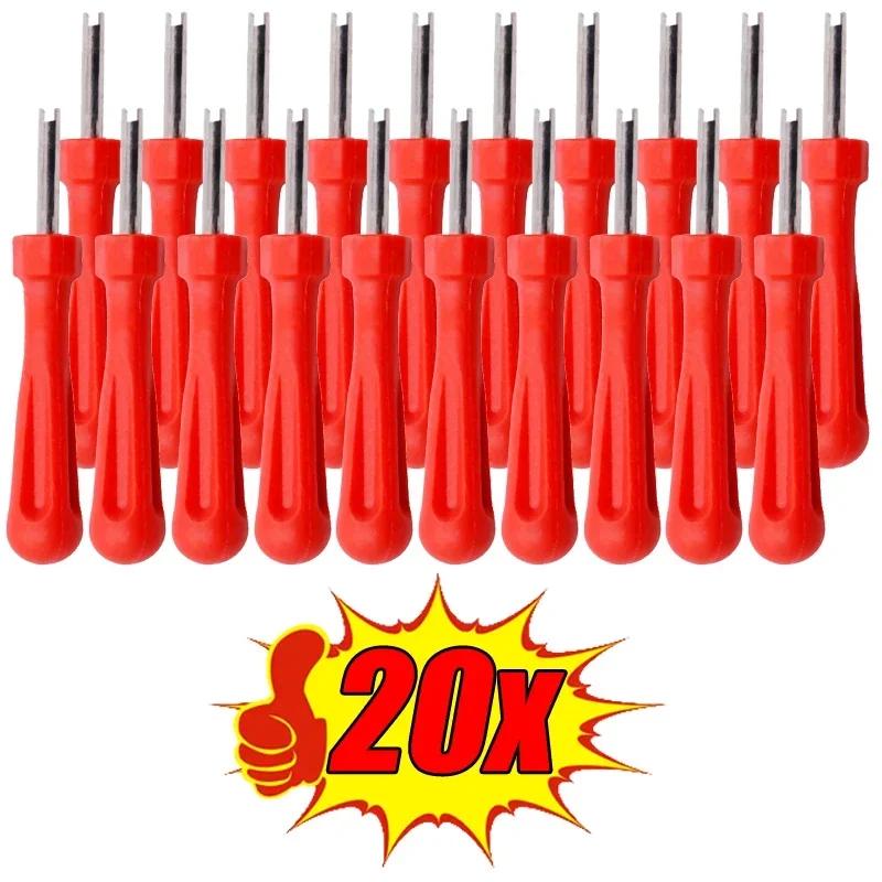 1/20Pcs Tyre Valve Core Remover Tool Extended Length Valve Core Wrench for Car Bike Motorbike Truck Tyre Valves Stem Screwdriver